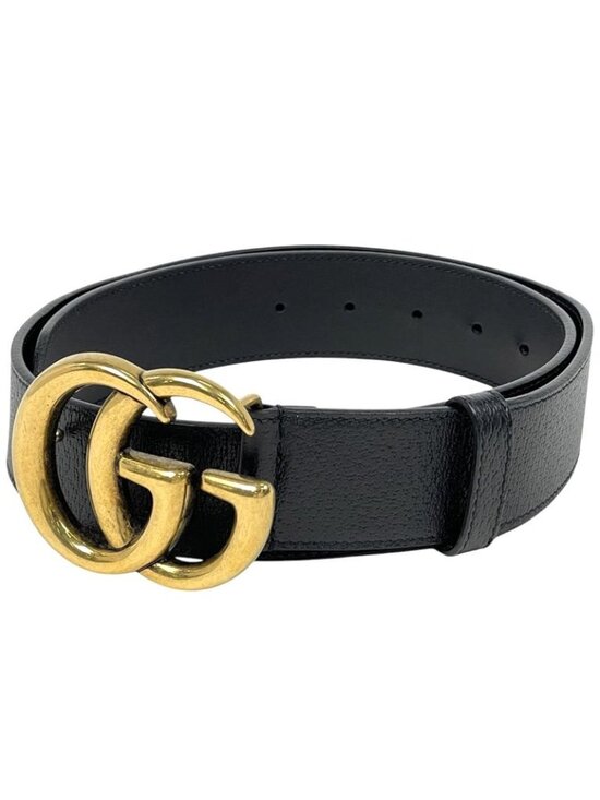 Gucci Double Wide Belt GG Marmont Leather Black main image 5